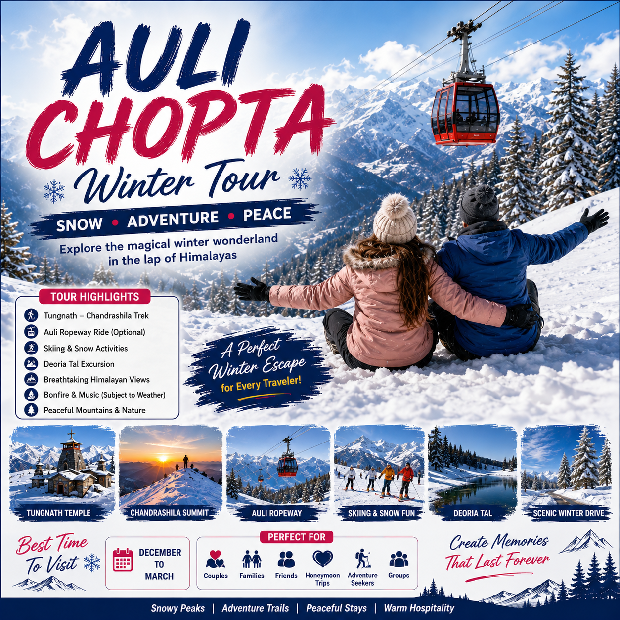 Auli Chopta Winter Tour Package 2026: Complete Guide to Snowy Himalayan Wonderland